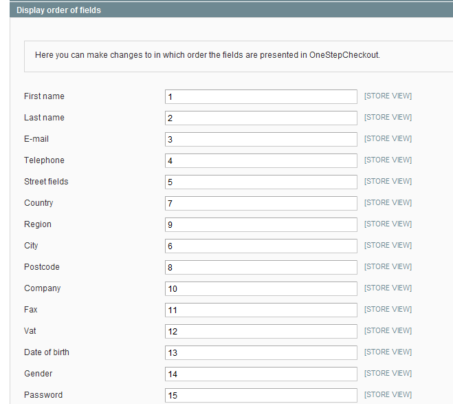 field-ordering