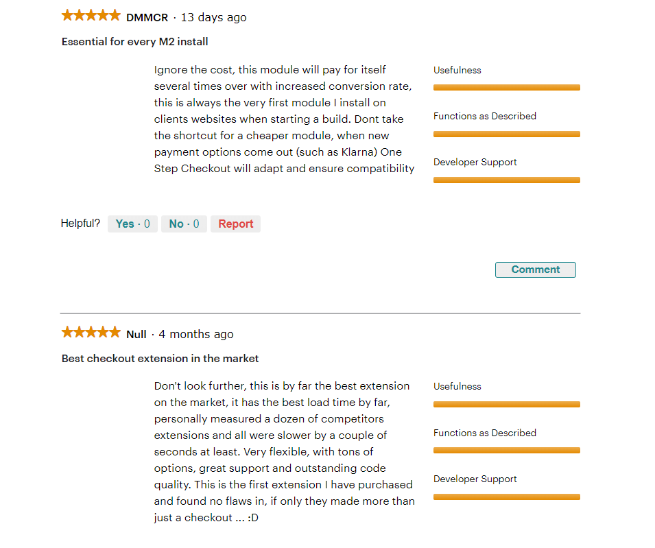 One Step Checkout for Magento 2 reviews