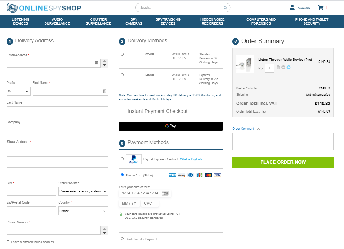 OneStepChekcout for Magento 2 integration with Google Pay and PayPal